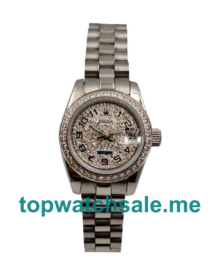 UK Diamond Dials Steel Rolex Lady-Datejust 79174 Replica Watches