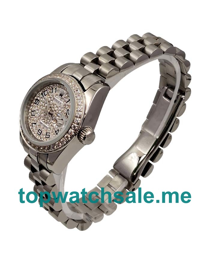 UK Diamond Dials Steel Rolex Lady-Datejust 79174 Replica Watches