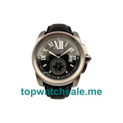 UK Black Dials Steel Calibre De Cartier W7100041 Replica Watches