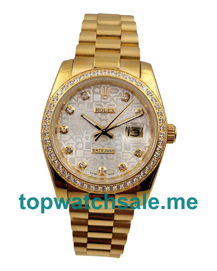 UK Golden Dials Gold Rolex Lady-Datejust 179138 Replica Watches