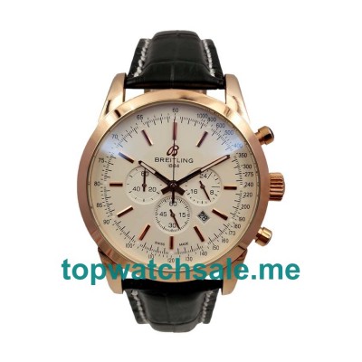 UK White Dials Rose Gold Breitling Transocean RB015212 Replica Watches