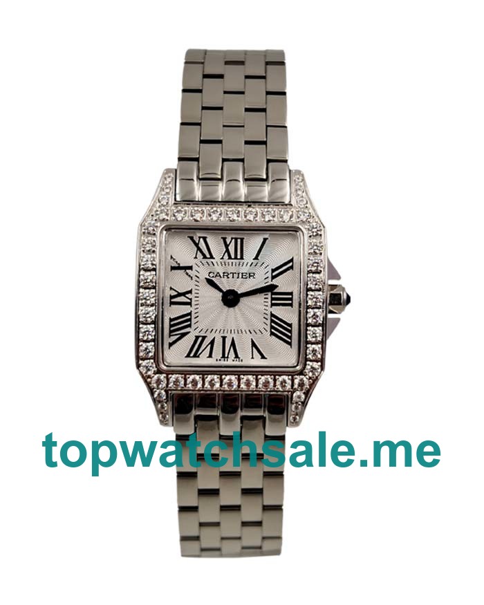 UK White Dials Steel Cartier Santos WF9005Y8 Replica Watches