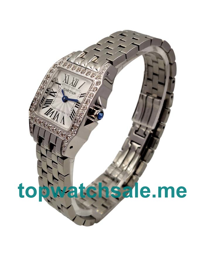 UK White Dials Steel Cartier Santos WF9005Y8 Replica Watches