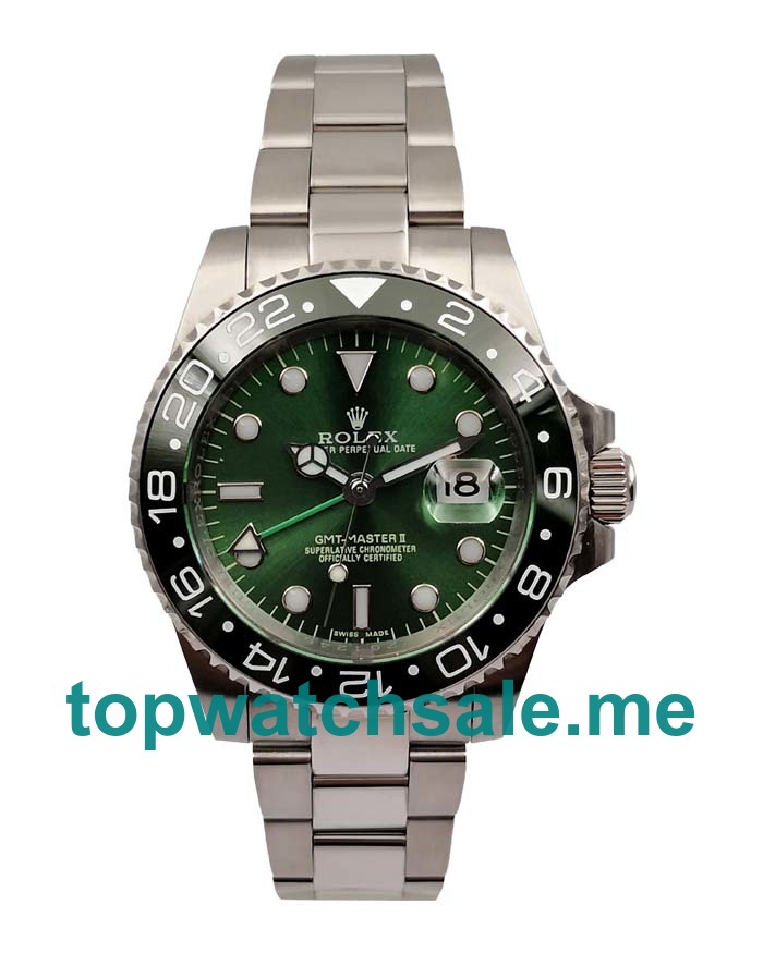 UK Green Dials Steel Rolex GMT-Master II 116710 LN Replica Watches