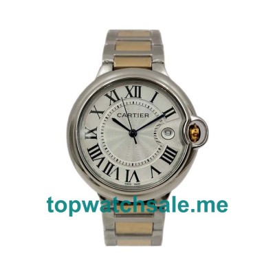 UK Silver Dials Steel And Gold Cartier Ballon Bleu W69009Z3 Replica Watches