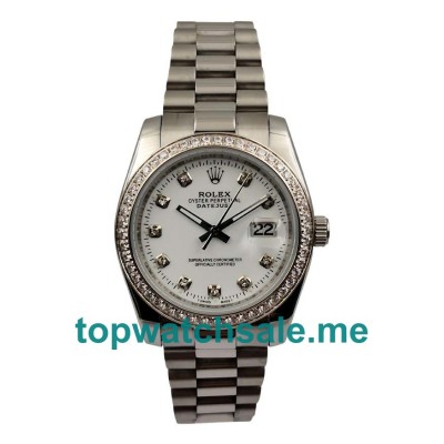 UK White Dials Steel Rolex Datejust 16234 Replica Watches