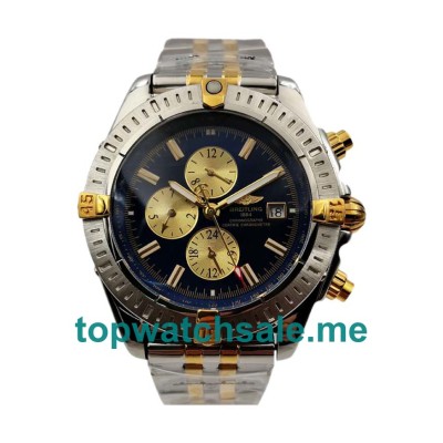 UK Blue Dials Steel And Gold Breitling Chronomat Evolution B13356 Replica Watches