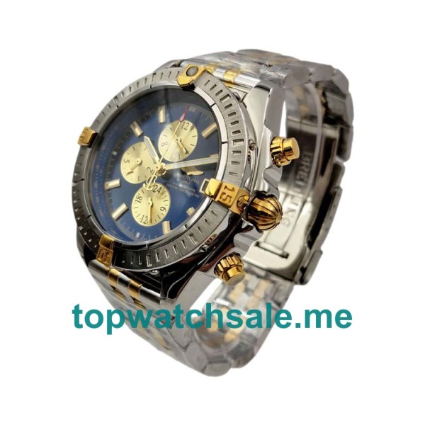 UK Blue Dials Steel And Gold Breitling Chronomat Evolution B13356 Replica Watches