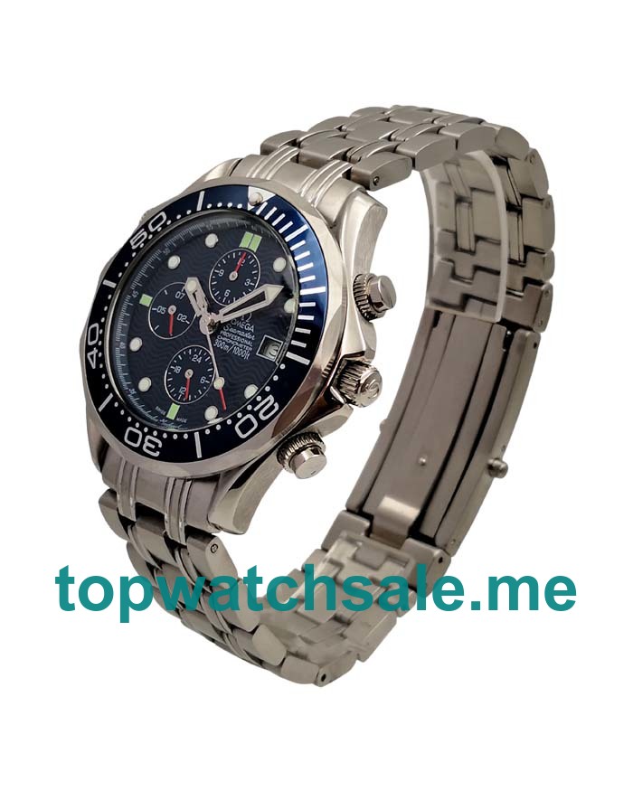 UK Blue Dials Steel Omega Seamaster Chrono Diver 2599.80 Replica Watches