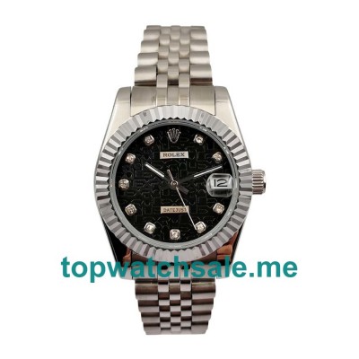 UK Black Dials Steel Rolex Datejust 116234 Replica Watches