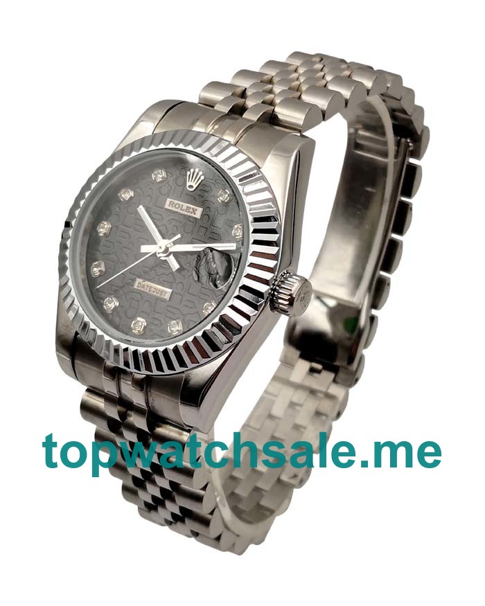 UK Black Dials Steel Rolex Datejust 116234 Replica Watches