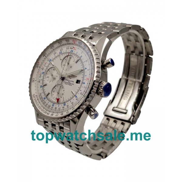 UK White Dials Steel Breitling Navitimer World A24322 Replica Watches