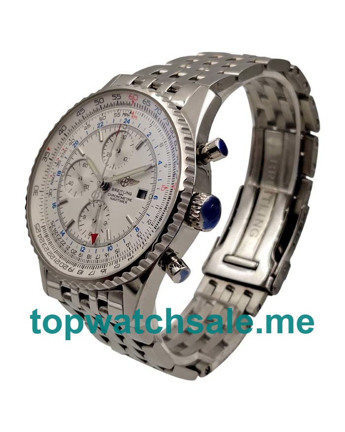 UK White Dials Steel Breitling Navitimer World A24322 Replica Watches