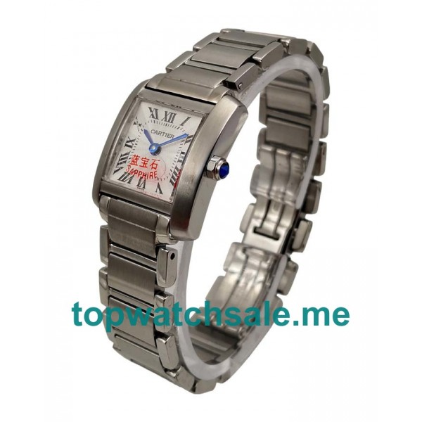 UK Rectangle-shaped Cases Fake Cartier Tank W51008Q3 Watches For Women