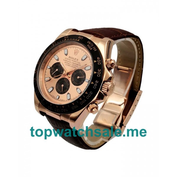 UK Pink Dials Rose Gold Rolex Daytona 116515 LN Replica Watches