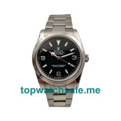 UK Black Dials Steel Rolex Explorer 114270 Replica Watches