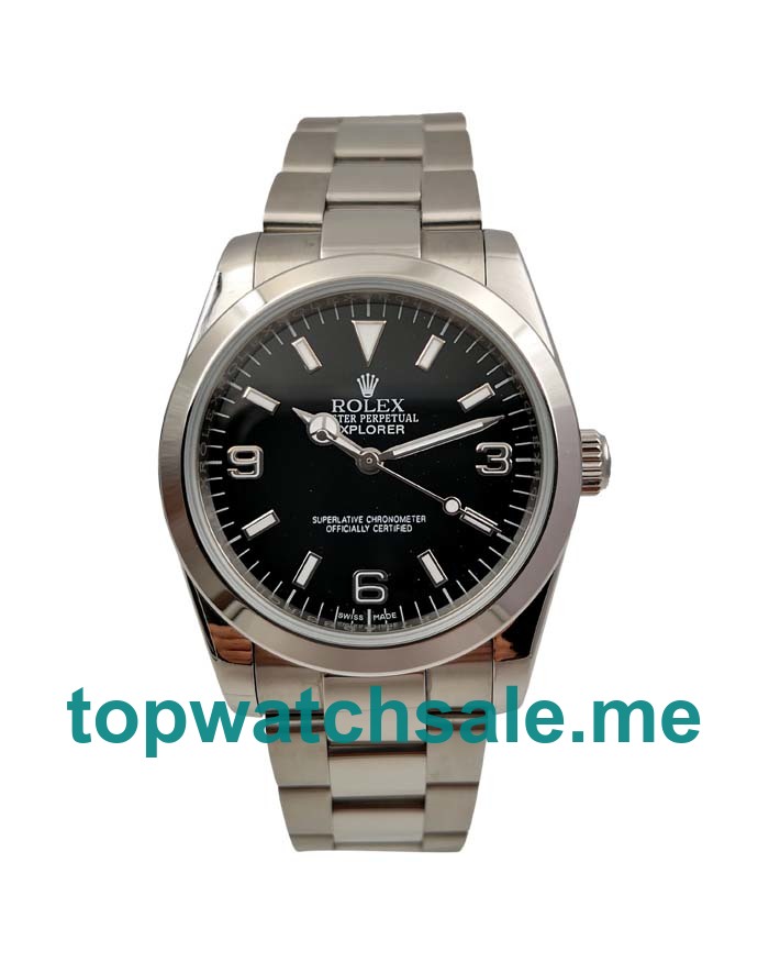 UK Black Dials Steel Rolex Explorer 114270 Replica Watches