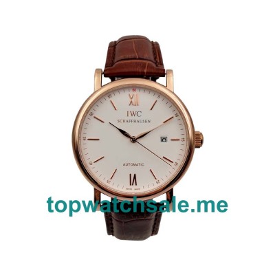 UK 18K Rose Gold Fake IWC Portofino IW356504 Watches For Men