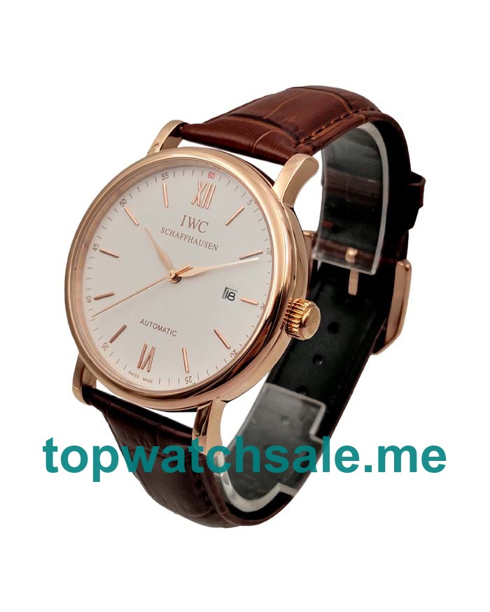 UK 18K Rose Gold Fake IWC Portofino IW356504 Watches For Men