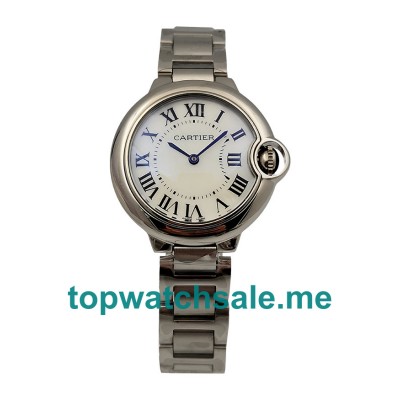 UK White Dials Steel Cartier Ballon Bleu WSBB0045 Replica Watches