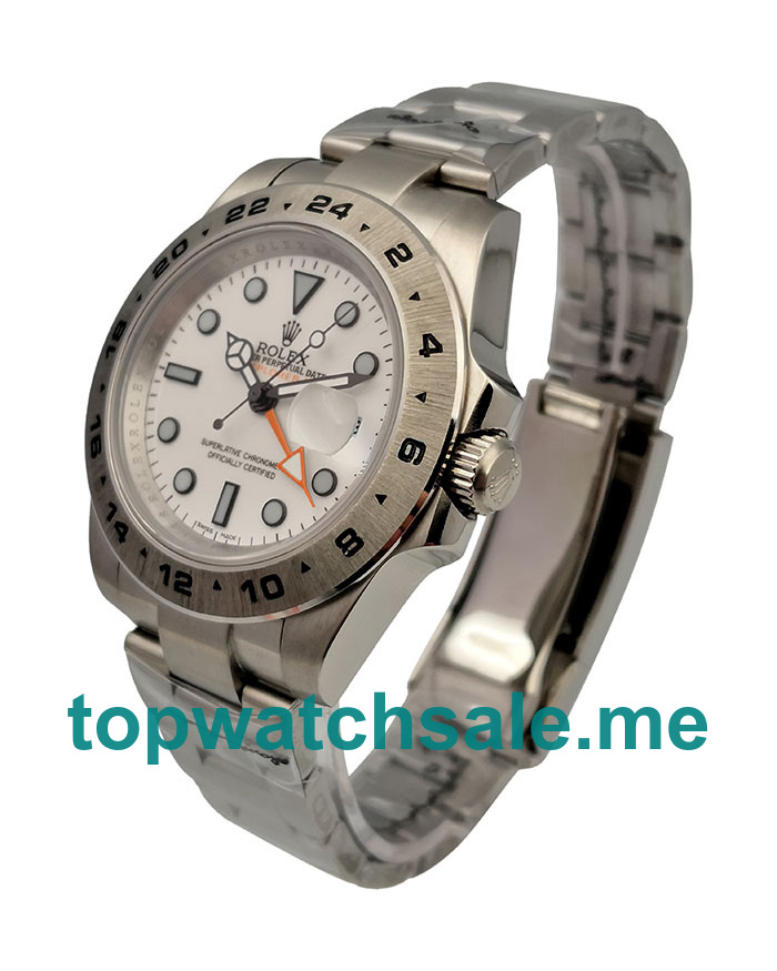 UK White Dials Steel Rolex Explorer II 216570 Replica Watches