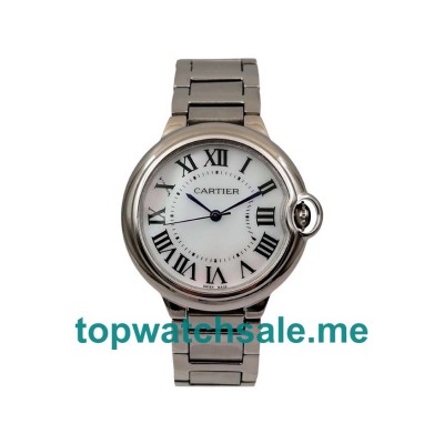 UK Steel Replica Cartier Ballon Bleu W6920046 White Dials Watches