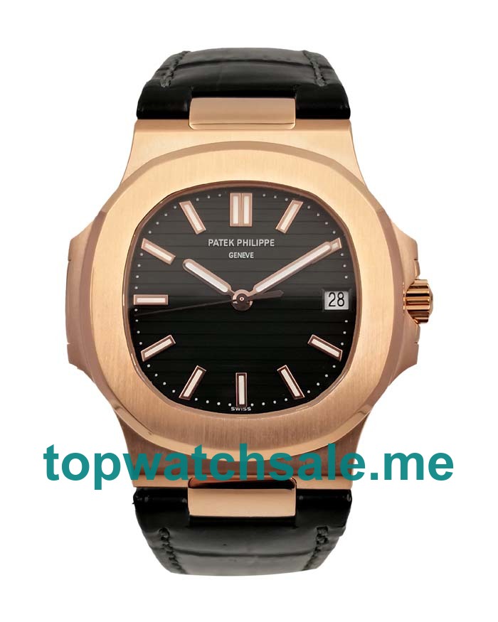 UK Black Dials Rose Gold Patek Philippe Nautilus 5711R Replica Watches