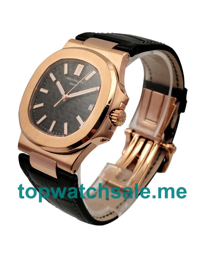 UK Black Dials Rose Gold Patek Philippe Nautilus 5711R Replica Watches