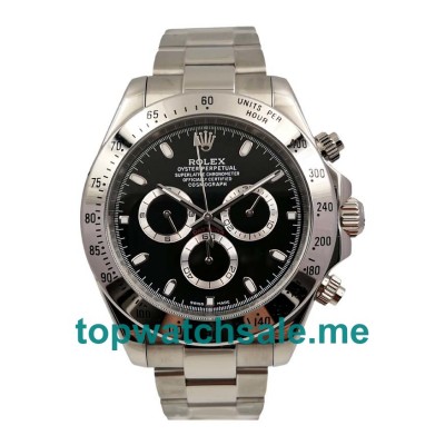 UK Black Dials Steel Rolex Daytona 116520 Replica Watches