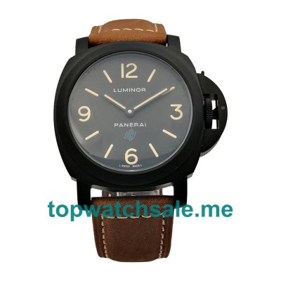 42.5MM Black Steel Cases Replica Panerai Luminor PAM01000 UK Watches