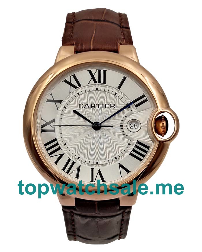 UK Silver Dials Rose Gold Cartier Ballon Bleu W6900651 Replica Watches