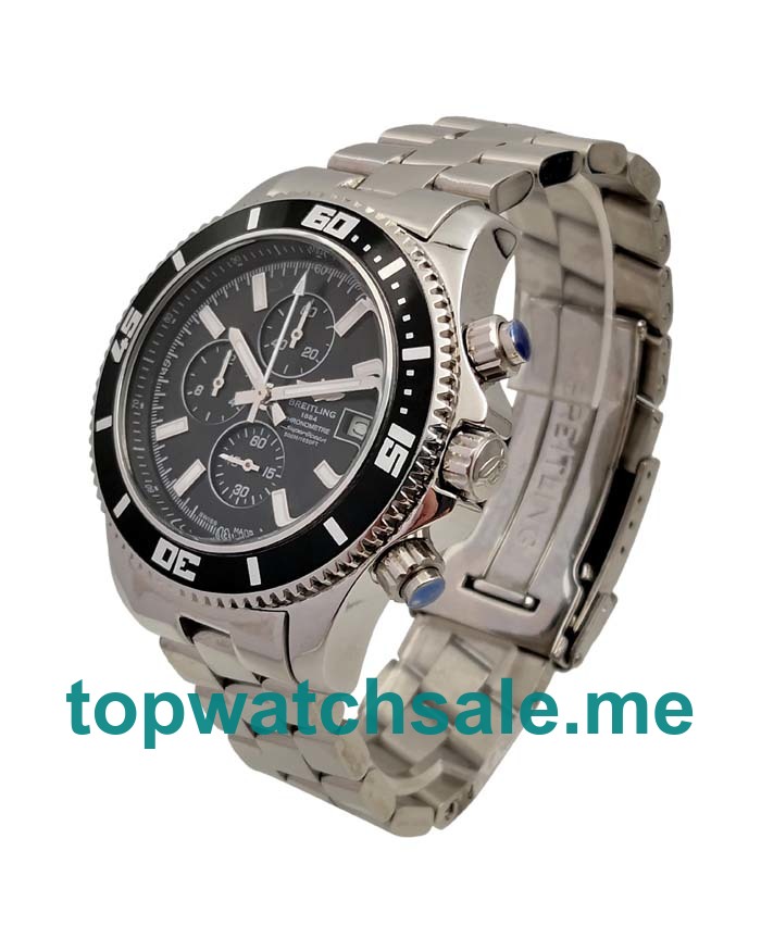 UK Black Dials Steel Breitling Superocean A1334102 Replica Watches