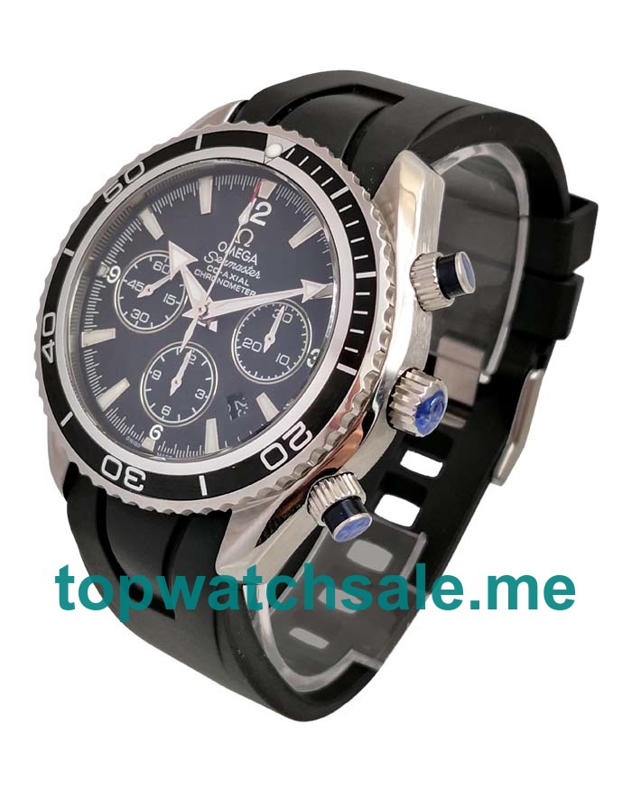 UK Black Dials Steel Omega Seamaster Planet Ocean Chrono 2210.52.00 Replica Watches