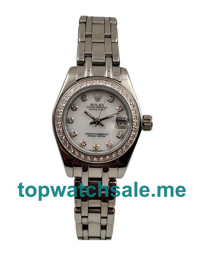 UK White Dials Steel Rolex Pearlmaster 80299 Replica Watches