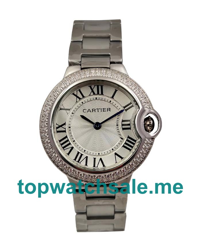 Stainless Steel Ballon Bleu De Cartier W4BB0016 Replica Watches UK For Women