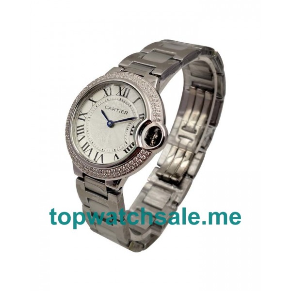 Stainless Steel Ballon Bleu De Cartier W4BB0016 Replica Watches UK For Women