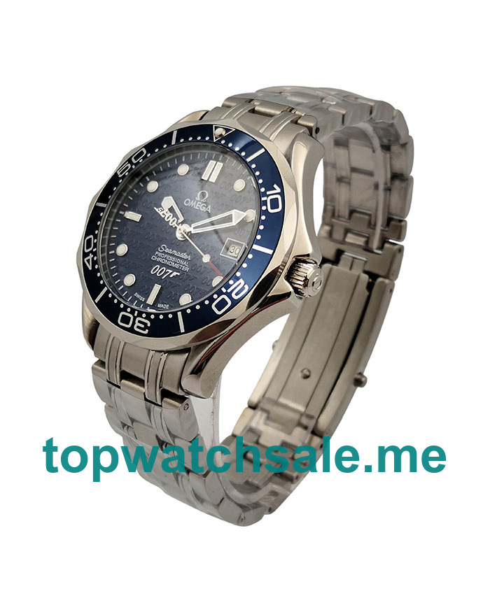 UK Blue Dials Steel Omega Seamaster Diver 300 M 2537.80.00 Replica Watches