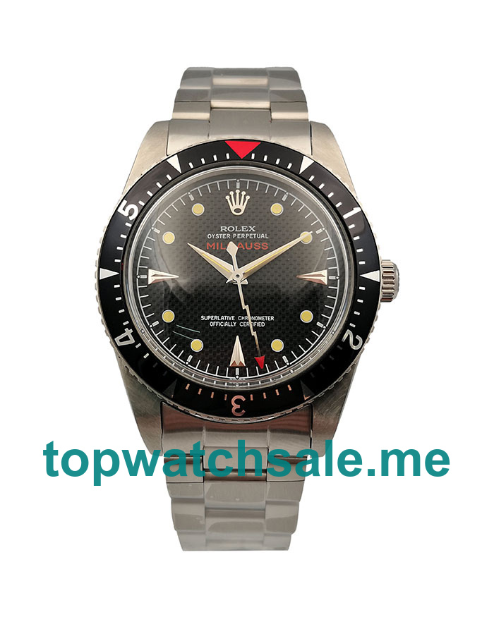 UK Black Dials Steel Rolex Milgauss Ref.6541 Replica Watches