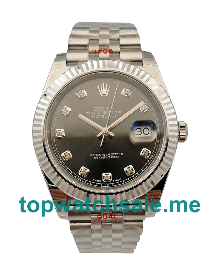 UK Anthracite Dials Steel Rolex Datejust 126334 Replica Watches