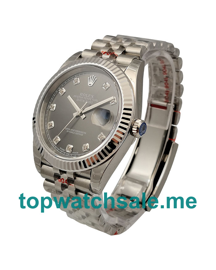 UK Anthracite Dials Steel Rolex Datejust 126334 Replica Watches