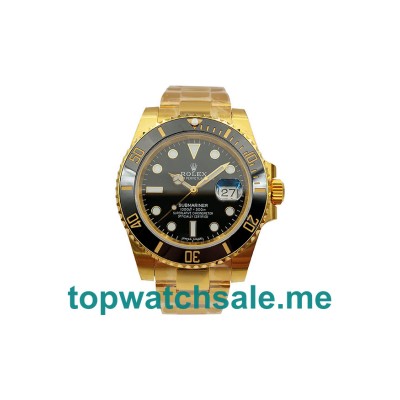 UK Black Dials Gold Rolex Submariner 116618 LN Replica Watches