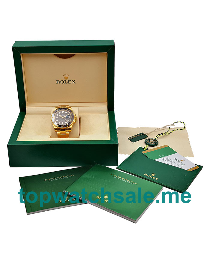 UK Black Dials Gold Rolex Submariner 116618 LN Replica Watches