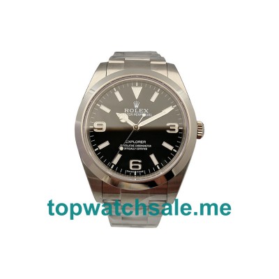 UK Black Dials Steel Rolex Explorer 214270 Replica Watches