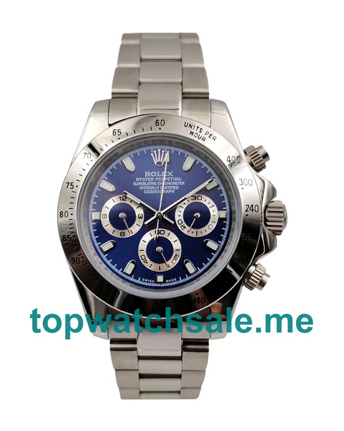 UK Blue Dials Steel Rolex Daytona 116520 Replica Watches