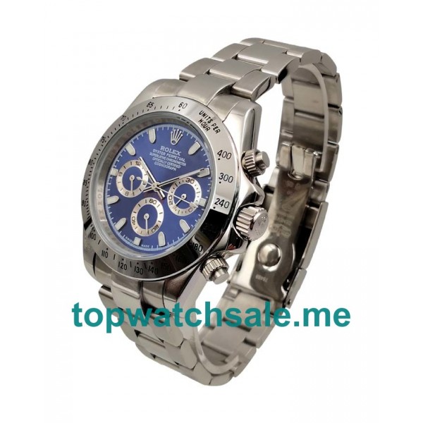 UK Blue Dials Steel Rolex Daytona 116520 Replica Watches