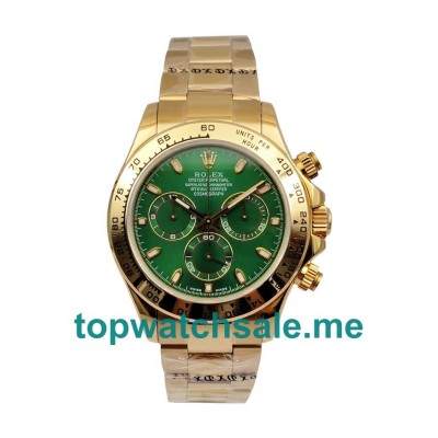 UK Green Dials Gold Rolex Daytona 116508 Replica Watches