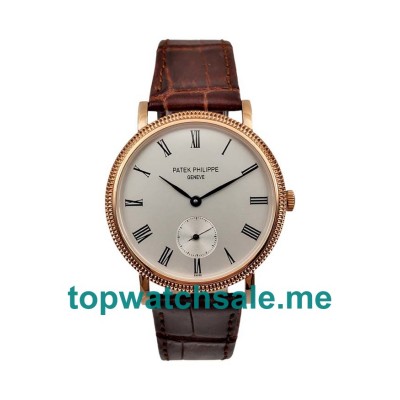 UK White Dials Red Gold Patek Philippe Calatrava 5116R Replica Watches