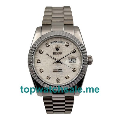 UK Silvery Dials Fake Rolex Day-Date 118239 Watches For Sale Online