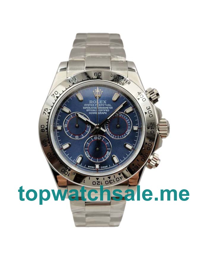 UK Blue Dials Steel Rolex Daytona 116509 Replica Watches