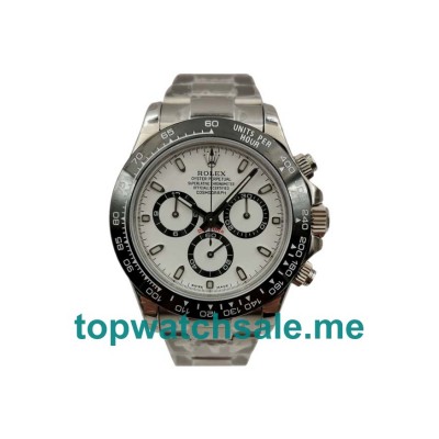 UK White Dials Steel Rolex Daytona 116500 Replica Watches